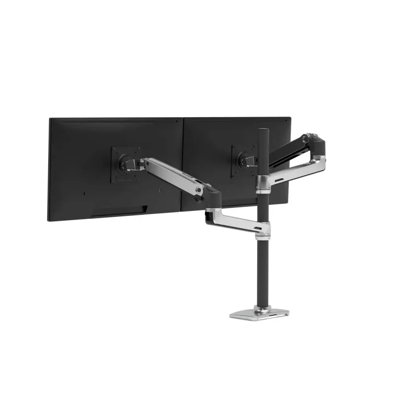 Ergotron LX Series LX Dual Stacking Arm, wysoki słup 101,6 cm, aluminium, zacisk, 20 kg