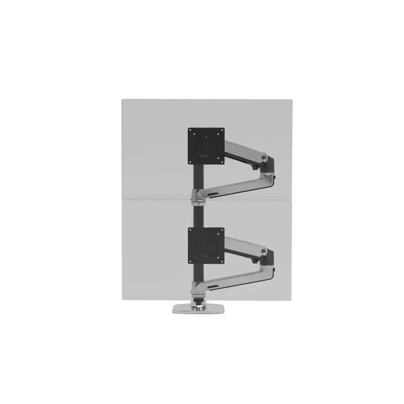 Ergotron LX Series LX Dual Stacking Arm, wysoki słup 101,6 cm, aluminium, zacisk, 20 kg