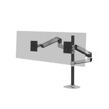 Ergotron LX Series LX Dual Stacking Arm, wysoki słup 101,6 cm, aluminium, zacisk, 20 kg