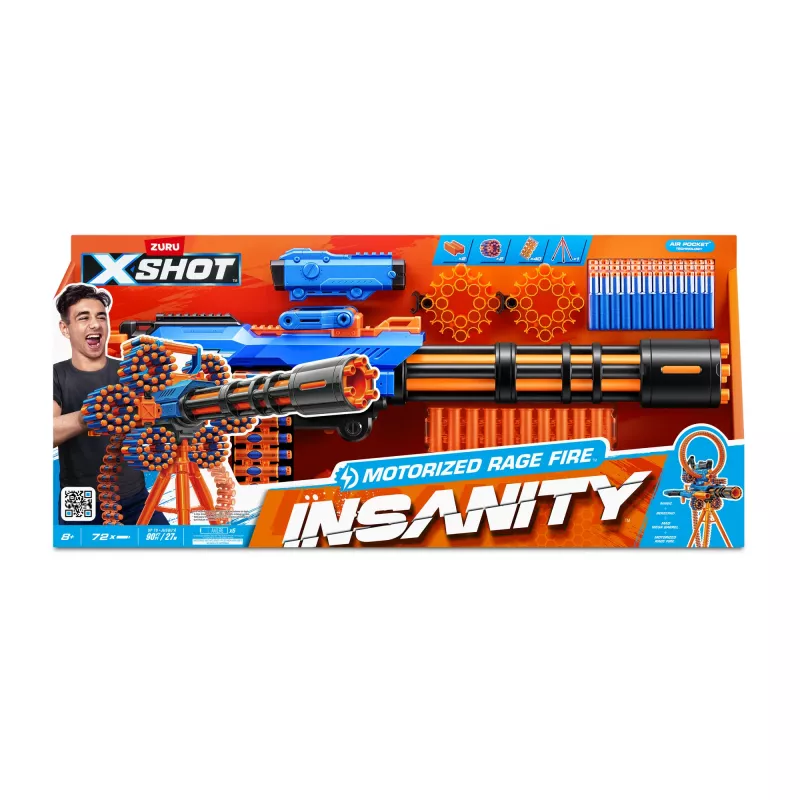 XSHOT Insanity Motorized Rage Fire (72 strzałki) ZURU