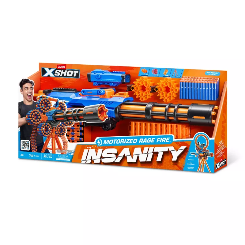 XSHOT Insanity Motorized Rage Fire (72 strzałki) ZURU