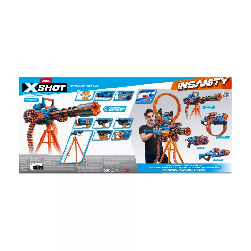 XSHOT Insanity Motorized Rage Fire (72 strzałki) ZURU