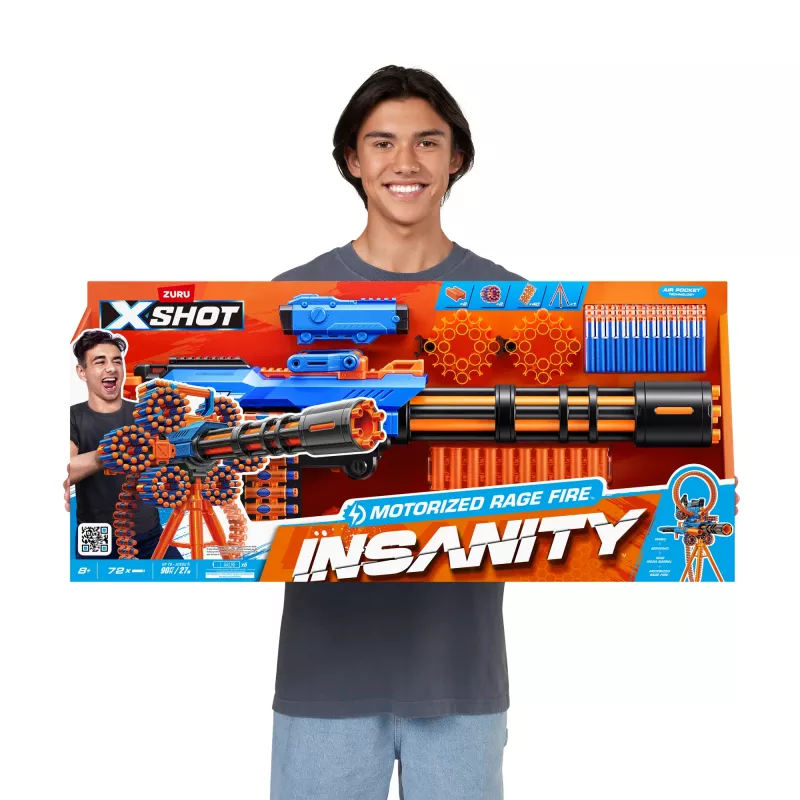 XSHOT Insanity Motorized Rage Fire (72 strzałki) ZURU