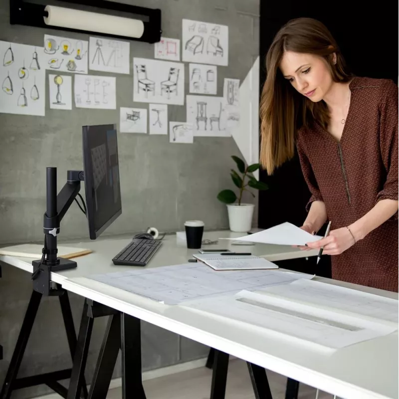 ERGOTRON NX Monitor Arm - matowa czerń