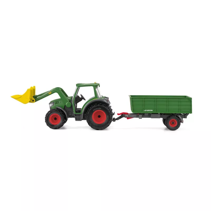 Ciągnik z przyczepą Schleich FARM WORLD 42608 Czarny Zielony Czerwony Żółty