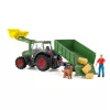 Ciągnik z przyczepą Schleich FARM WORLD 42608 Czarny Zielony Czerwony Żółty