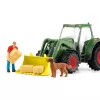 Ciągnik z przyczepą Schleich FARM WORLD 42608 Czarny Zielony Czerwony Żółty
