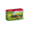 Ciągnik z przyczepą Schleich FARM WORLD 42608 Czarny Zielony Czerwony Żółty
