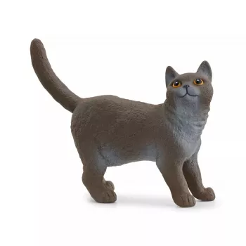 Figurka Schleich Kot brytyjski krótkowłosy model 13973, brązowo-szary, dla dzieci od 3 lat