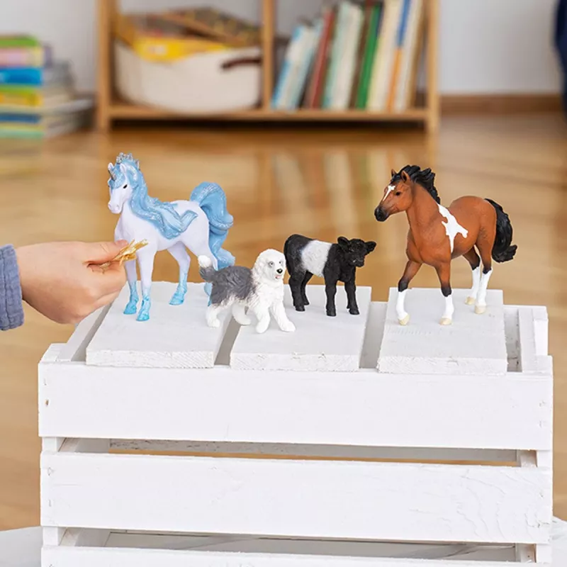 schleich HORSE CLUB Ogier Mangalarga Marchador, 5 lat, Konie, Czarny, Brązowy, Biały, Plastik