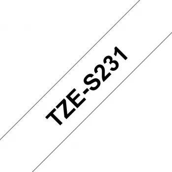Taśma do drukarek etykiet Brother TZe-S231 12mm czarny na białym