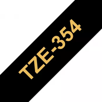 Taśma etykietująca Brother TZe354 24mm Złoty na Czarnym