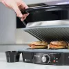 Grill kontaktowy CECOTEC Rock'nGrill 2000 — 2000 W, prostokątny, czarny/stal nierdzewna, regulowany termostat, 340×330×130 mm