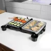 Grill kontaktowy CECOTEC Rock'nGrill 2000 — 2000 W, prostokątny, czarny/stal nierdzewna, regulowany termostat, 340×330×130 mm