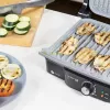 Grill kontaktowy CECOTEC Rock'nGrill 2000 — 2000 W, prostokątny, czarny/stal nierdzewna, regulowany termostat, 340×330×130 mm