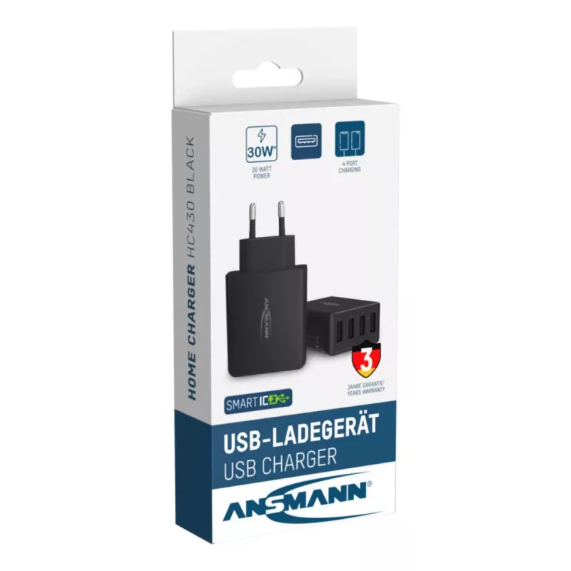 ANSMANN Ładowarka ścienna USB 4 porty