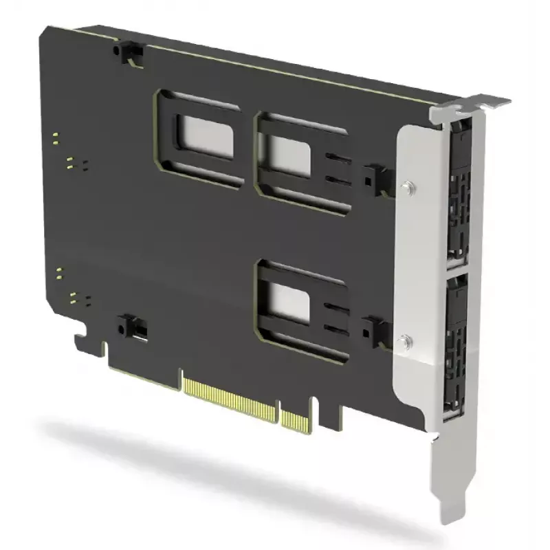 Icy Dock ExpressSlot Elite karta interfejsu MB842MP-B — adapter PCIe hot-swap na zatoki 2,5 cala, czarny/srebrny
