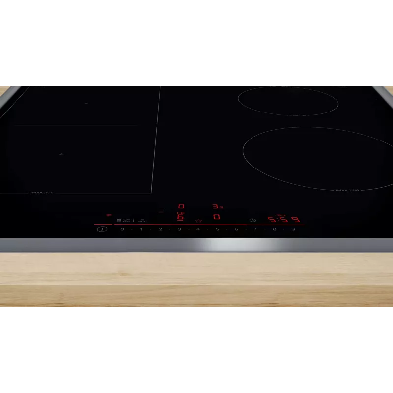 Bosch Serie 6 PVS64RHB1E płyta grzewcza Czarny Do zabudowy 60 cm Płyta indukcyjna 4 stref(y)