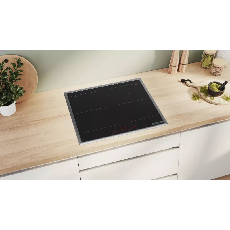 Bosch Serie 6 PVQ645HB1E płyta grzewcza Czarny Do zabudowy 60 cm Płyta indukcyjna 4 strefa(y)