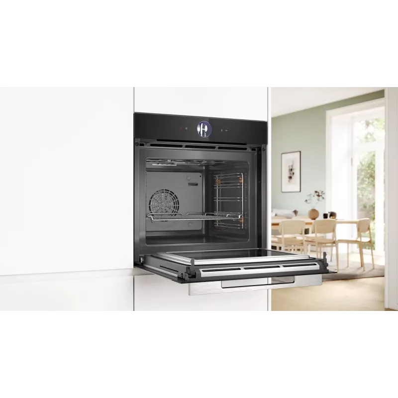 Piekarnik elektryczny do zabudowy Bosch Serie 8 HMG7361B1, 67 l, 3600 W, czarny, sterowanie dotykowe