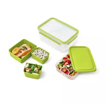 EMSA CLIP & GO XL Pojemnik na lunch 2,3 l zielony, przezroczysty 1 szt.