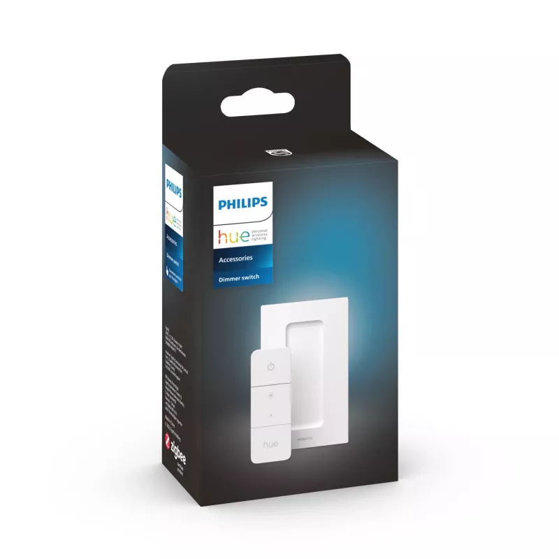 Philips Dimmer Switch (najnowszy model), Ściemniacz i przełącznik, IEEE 802.15.4, IP20, Zewnętrzny, Przyciski, Biały
