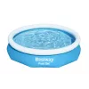 Bestway Fast Set Okrągły basen dmuchany zestaw 3,05 m x 66 cm, 3200 L, basen dmuchany, dla dzieci i dorosłych, niebieski, biały, 9,26 kg