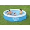 Bestway Fast Set Okrągły basen dmuchany zestaw 3,05 m x 66 cm, 3200 L, basen dmuchany, dla dzieci i dorosłych, niebieski, biały, 9,26 kg