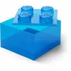 Pojemnik do przechowywania Room Copenhagen LEGO Storage Brick 4 Top Lid Glitter — niebieski/przezroczysty