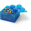 Pojemnik do przechowywania Room Copenhagen LEGO Storage Brick 4 Top Lid Glitter — niebieski/przezroczysty