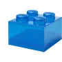 Pojemnik do przechowywania Room Copenhagen LEGO Storage Brick 4 Top Lid Glitter — niebieski/przezroczysty