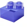 Pojemnik do przechowywania Room Copenhagen LEGO Storage Brick 4 Top Lid Glitter — fioletowy/przezroczysty