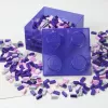 Pojemnik do przechowywania Room Copenhagen LEGO Storage Brick 4 Top Lid Glitter — fioletowy/przezroczysty