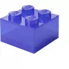 Pojemnik do przechowywania Room Copenhagen LEGO Storage Brick 4 Top Lid Glitter — fioletowy/przezroczysty