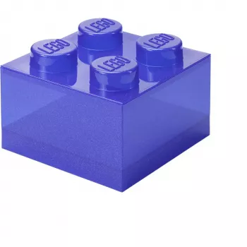 Pojemnik do przechowywania Room Copenhagen LEGO Storage Brick 4 Top Lid Glitter — fioletowy/przezroczysty