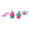 Kinetic Sand Shimmer, zestaw Unicorn Bake Shoppe, 16 uncji (mieniący się turkus i różowy neon), 8 jednorożcowych narzędzi, zabawki sensoryczne dla dzieci od 3 lat