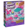 Kinetic Sand Shimmer, zestaw Unicorn Bake Shoppe, 16 uncji (mieniący się turkus i różowy neon), 8 jednorożcowych narzędzi, zabawki sensoryczne dla dzieci od 3 lat