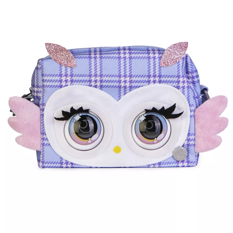 Purse Pets, Print Perfect Hoot Couture Owl, interaktywna zabawka-zwierzak i torebka z ponad 30 dźwiękami i reakcjami, zabawki dla dziewczynek od 5 lat