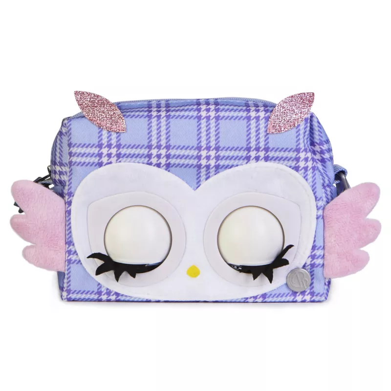 Purse Pets, Print Perfect Hoot Couture Owl, interaktywna zabawka-zwierzak i torebka z ponad 30 dźwiękami i reakcjami, zabawki dla dziewczynek od 5 lat