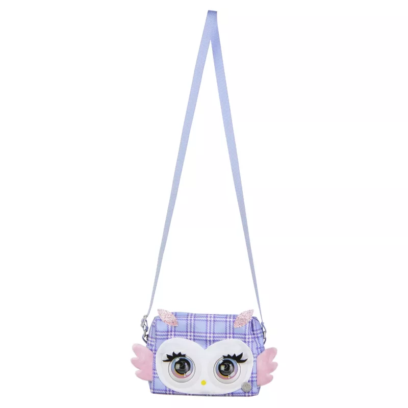 Purse Pets, Print Perfect Hoot Couture Owl, interaktywna zabawka-zwierzak i torebka z ponad 30 dźwiękami i reakcjami, zabawki dla dziewczynek od 5 lat