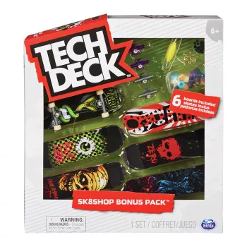 Tech Deck, Sk8shop Fingerboard Bonus Pack, Kolekcjonerskie i konfigurowalne mini deskorolki (wzory mogą się różnić)