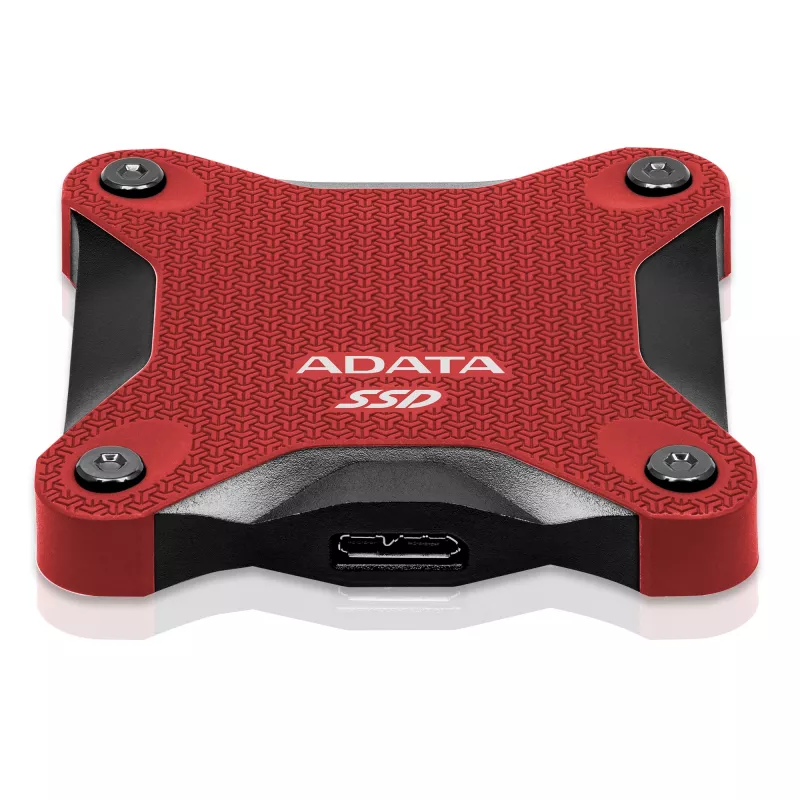 Zewnętrzny dysk SSD ADATA SD620 512 GB, USB 3.2 Gen 2 Micro-USB B, czerwony, silikonowa obudowa