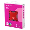 Zewnętrzny dysk SSD ADATA SD620 512 GB, USB 3.2 Gen 2 Micro-USB B, czerwony, silikonowa obudowa