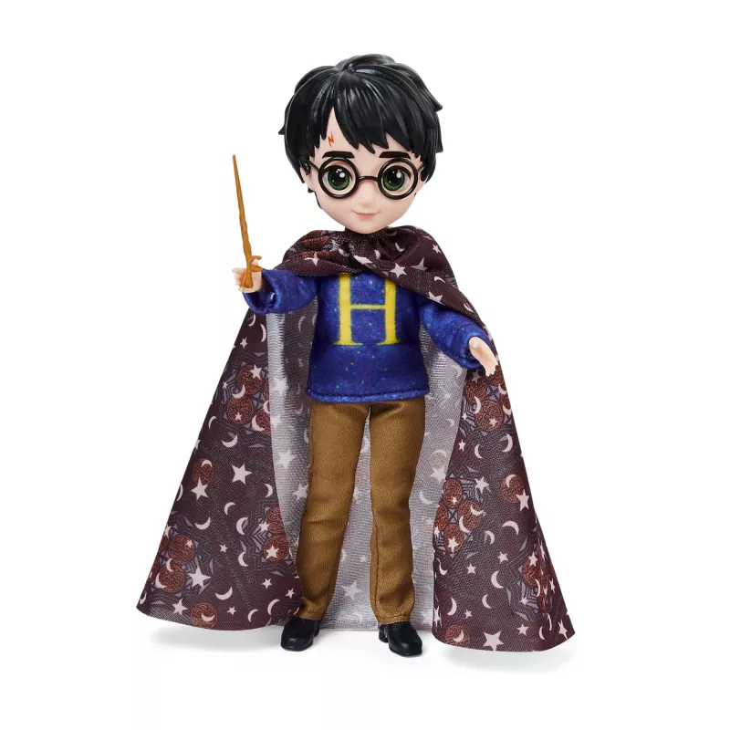 Wizarding World Harry Potter, 8-calowy zestaw upominkowy z lalką Harry'ego Pottera z peleryną niewidką i 5 akcesoriami dla lalek, zabawki dla dzieci od 6 lat