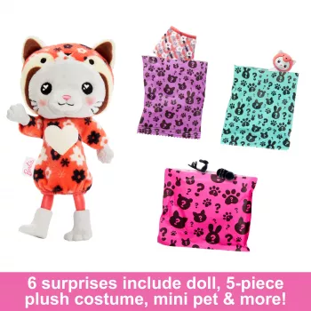 Lalka modowa MATTEL Barbie Cutie Reveal lalka — 139 mm, plastik i tkanina, od 3 lat