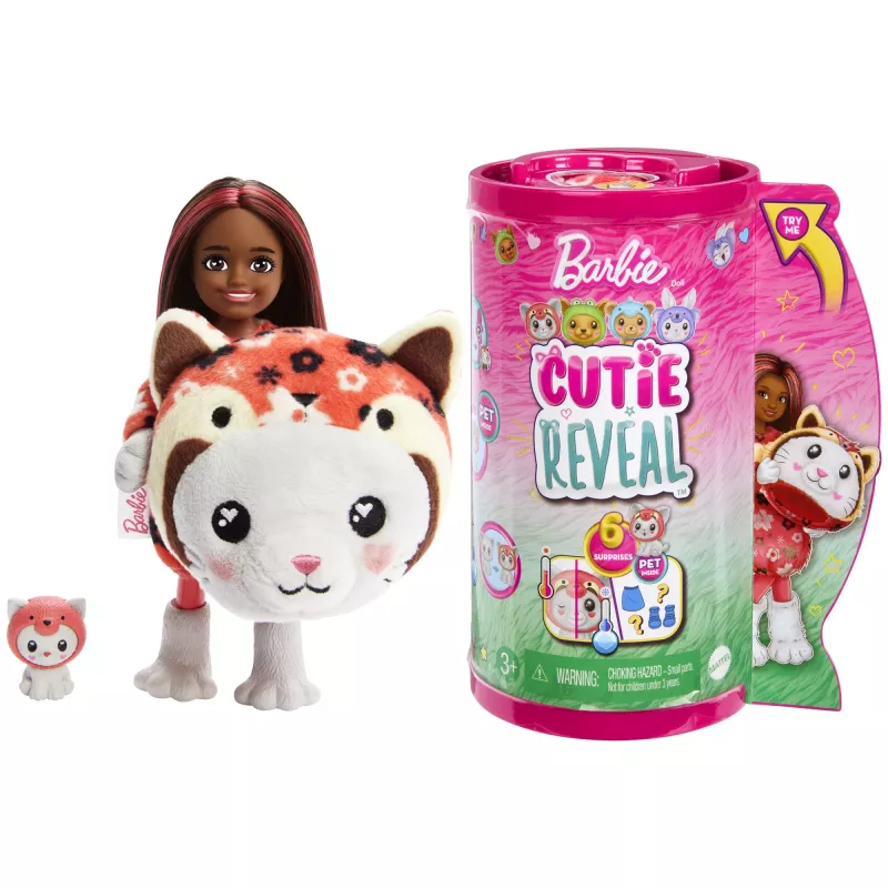 Lalka modowa MATTEL Barbie Cutie Reveal lalka — 139 mm, plastik i tkanina, od 3 lat