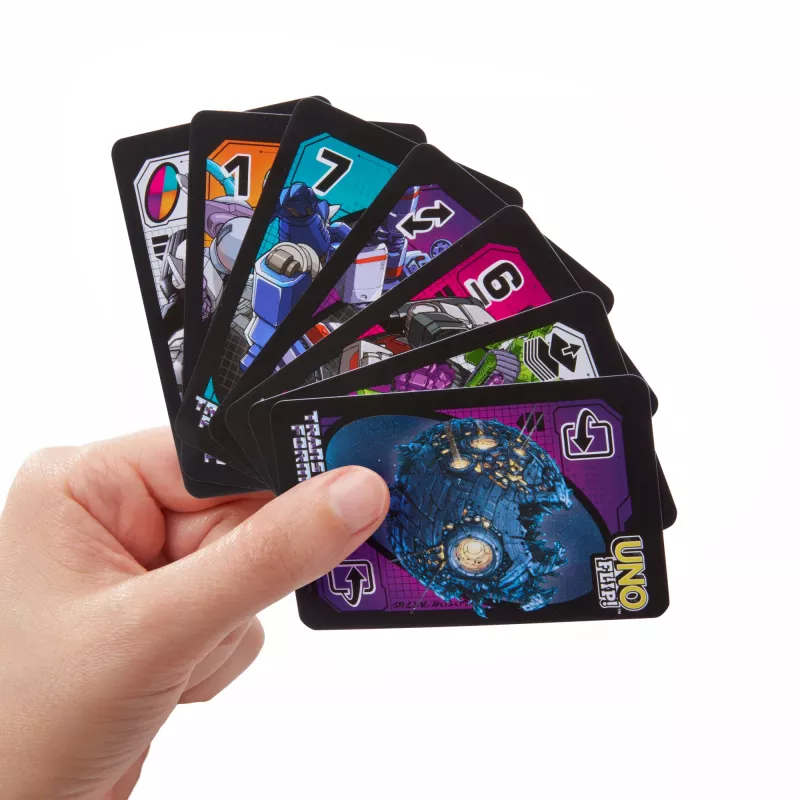 Games UNO Flip Transformers gra karciana dla dzieci i wieczorów rodzinnych