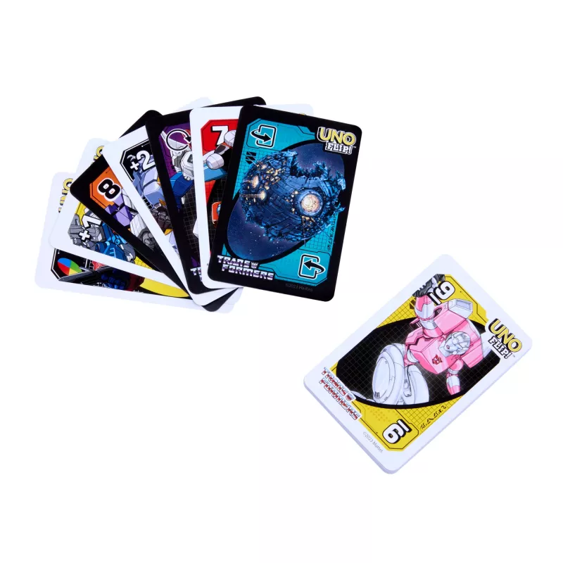 Games UNO Flip Transformers gra karciana dla dzieci i wieczorów rodzinnych