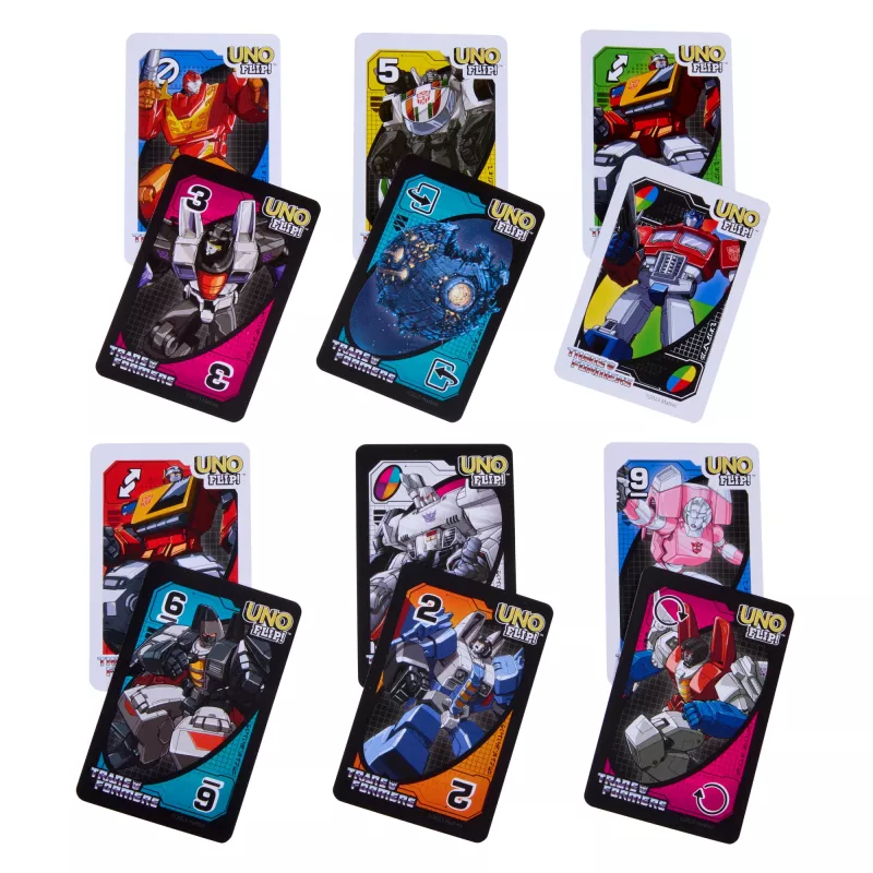Games UNO Flip Transformers gra karciana dla dzieci i wieczorów rodzinnych