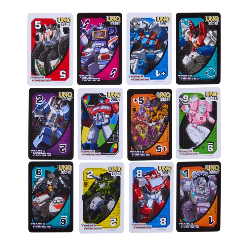 Games UNO Flip Transformers gra karciana dla dzieci i wieczorów rodzinnych